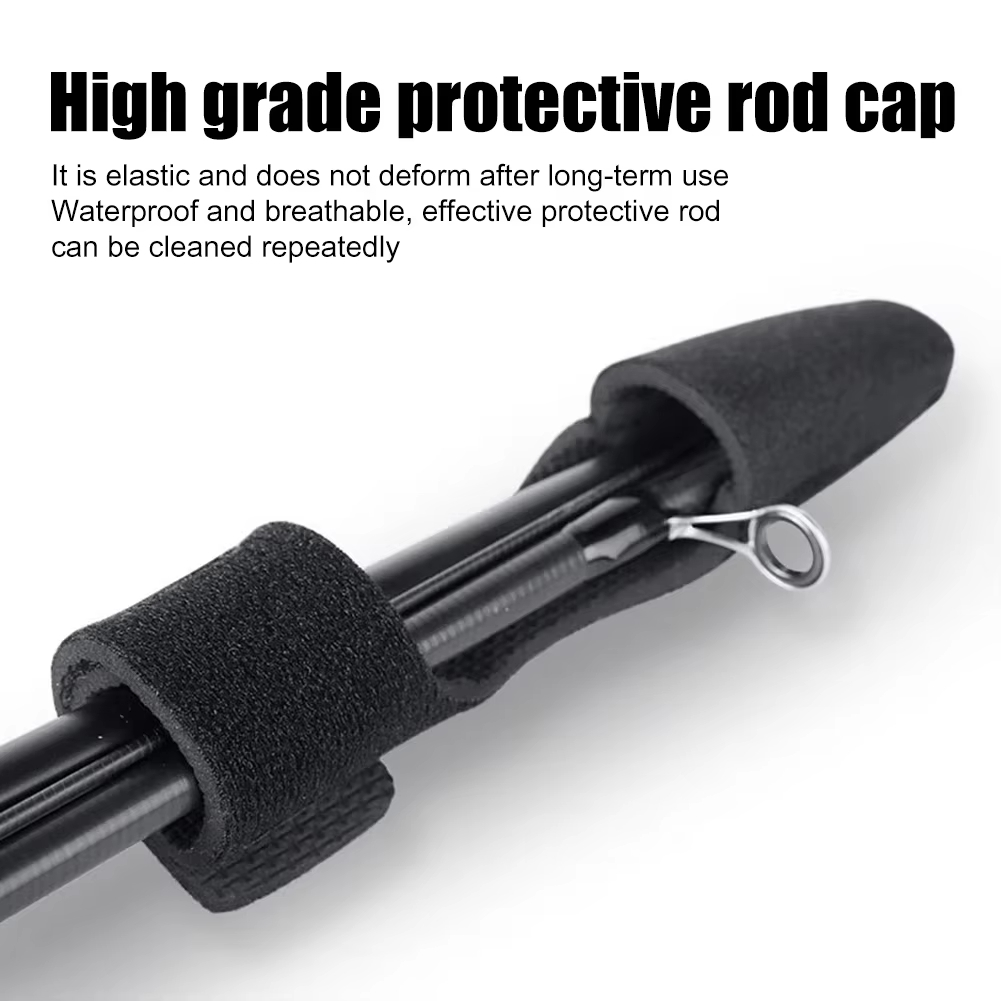 Reel Drag Knob - Angelruten-Elastikschutz, Rutenkappe, spezieller Rutenriemen, Angelruten-Riemen-Set, Wassertropfen-Rollenwickel-Rutenriemen,