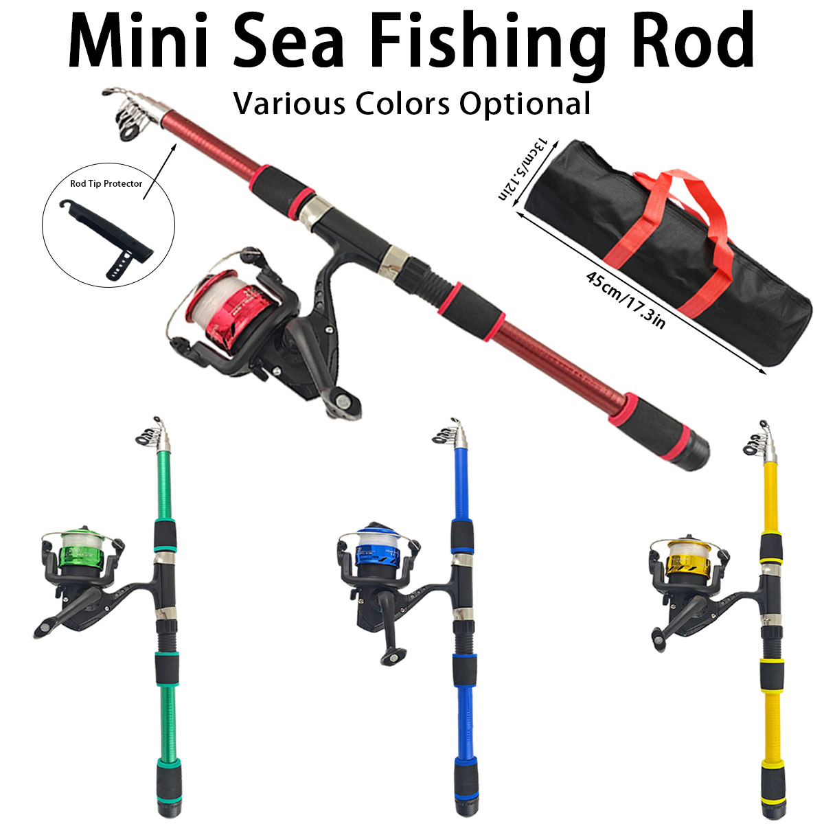 Mini Teleskop-Meeresangelrute- – Reel Bag Bewertung und Preis